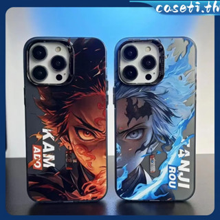 คูปองเคลม🎀เคสไอโ case for iphone 11 12 สร้างสรรค์อะนิเมะ Demon Slayer Tanjiro เคส 14 13 12 11 pro max เคสโทรศัพท์ที่ทน