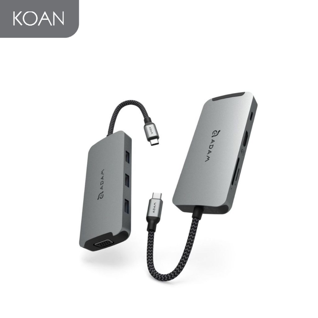 ADAM elements CASA HUB A08 USB-C 3.1 8 Port Hub - Grey