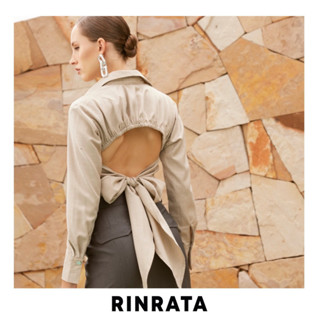 RINRATA - Braya Top เสื้อเชิ้ต เชิ้ตครอป คอปก แขนยาว กระดุมหน้า