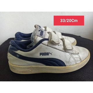 Puma Size 33 ยาว 20 Cm  รองเท้ามือสอง ผู้หญิง เท้าเล็ก  ผ้าใบ สวม แฟชั่น ลำลอง เที่ยว