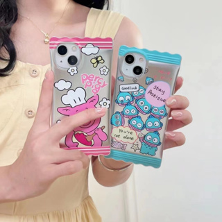 ✨สไตล์ใหม่✨เคสไอโฟน 14 Pro Max เคส for 11 12 13 Pro Max การ์ตูน เปลือกขนม เคสพกพาสะดวก iPhone 13 Case เคสกันกระแทก