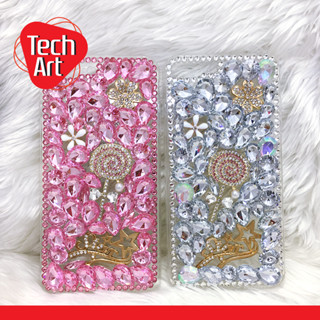 RealmeC11/C17เคสมือถือคริสตัลหรูหรา ขอบนิ่มใสประดับเพชรอะไหล่อมยิ้ม candy