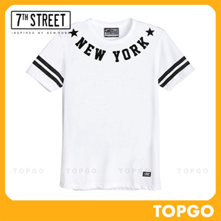 7th Street เสื้อยืดสกรีนลาย รุ่น New York Star (ขาว) RZB001 ของแท้