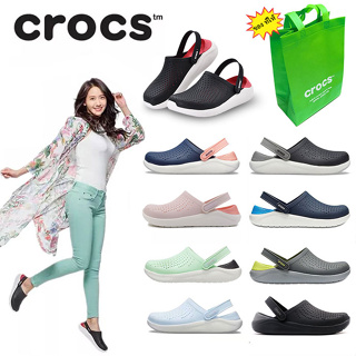 ส่งจากกรุงเทพ crocs แท้ LiteRide Clog รองเท้าแตะ รองเท้าลำลองผู้ใหญ่ รองเท้าแตะลำลองแฟชั่น รองเท้าหัวโต