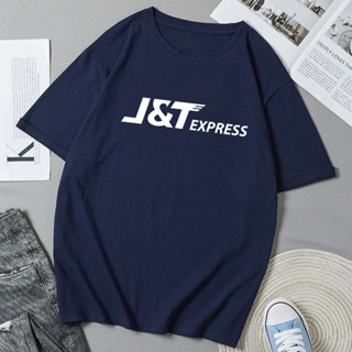 เสื้อยืด J&amp;T Express เจแอนด์ที ขนส่ง ผ้าดี Cotton100% หนานุ่มใส่สบาย