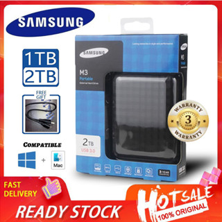 จัดส่งจากกรุงเทพ Samsung External Hard Disk 2TB/1TB USB3.02.5"  HDD  ฮาดดิสพกพา ฮาร์ดไดรฟ์ภายนอก รับประกัน 3 ปี