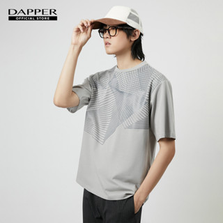 DAPPER เสื้อยืด Liner Geometric Print สีเทา (KRA1/620LS)