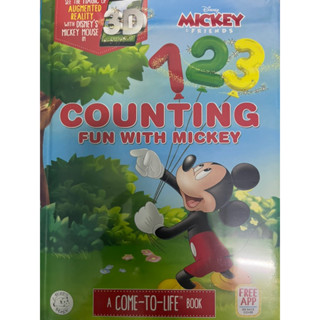 หนังสือฝึกนับเลขภาษาอังกฤษ Counting Fun With Mickey สำหรับเด็ก