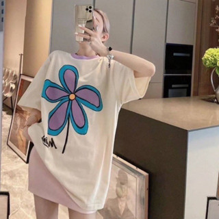 เสื้อยืดผ้าคอตตอน สีพาสเทลคุณหนูสุดๆ สกรีนหน้าหลัง
