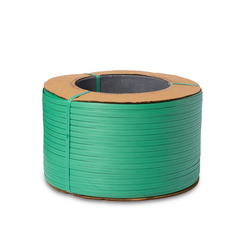 สายรัดพลาสติก สายรัดแพ็คกล่อง 9มิล12มิล15มิล7kgs สีเขียว(Green)