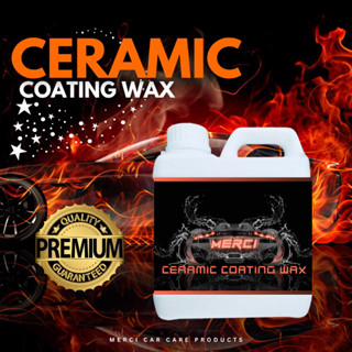 เคลือบเงาสีรถเซรามิค (ปริมาณ 1,000 ML.) Merci Ceramic Coating Wax (แถมฟรี ผ้าไมโครไฟเบอร์และขวดฟ๊อกกี้)