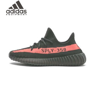 adidas originals Yeezy Boost 350 V2 Core Black Red Black powder ของแท้ 100 % style Running shoes sneakers