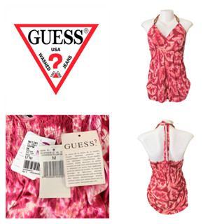 Guess(เกสส์) ของแท้ เสื้อคล้องคอ มัดย้อม สีชมพู ผู้หญิง อก26-34 นิ้ว