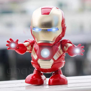 Iron Man Dancing Machine ของเล่นเด็กฝาพับไฟไฟฟ้าพร้อมดนตรี