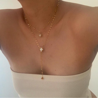 HER OBJECTIVE_HER 2 SIDE CLOVER PENDANT NECKLACE