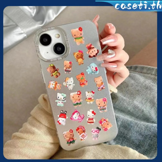 คูปองเคลม🎀เคสไอโ case for iphone 11 12 สติ๊กเกอร์การ์ตูน HelloKitty ตลกๆ เต็มจอ เคส 14 13 12 11 pro max ทนทาน