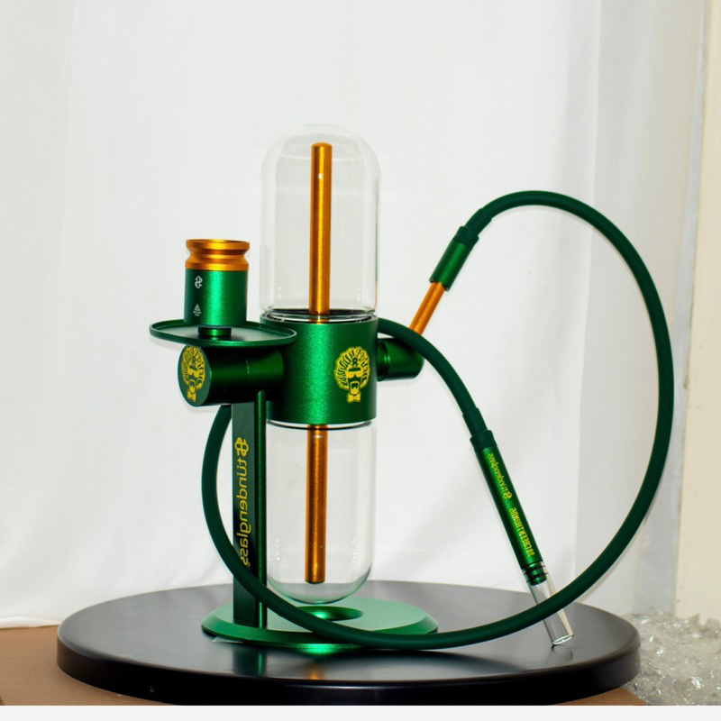 (ส่งฟรี) New! Stundenglass x Dr.Greenthumbs Gravity Bong บ้องสูญญากาศ ตัวกรองหมุนได้สีเขียวทอง