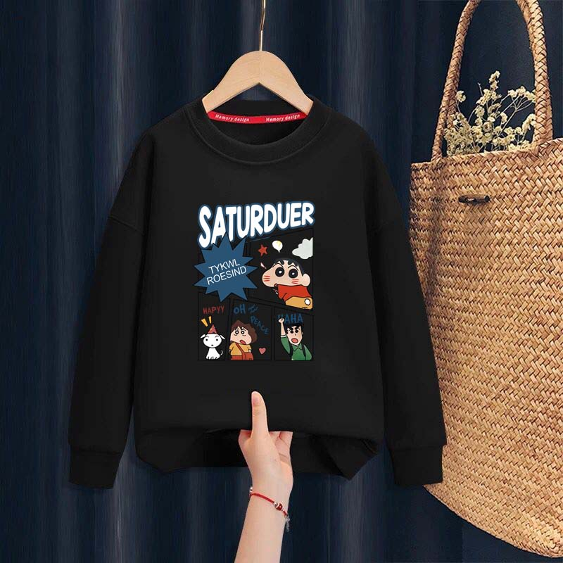 J-627-O เสื้อกันหนาวเด็กสไตส์เกาหลี สกรีนลายการ์ตูนน่ารักใส่ได้ทั้งหญิงและชาย ผ้าโพลีเอสเตอร์ ใส่สบาย**ปลีก-ส่ง**