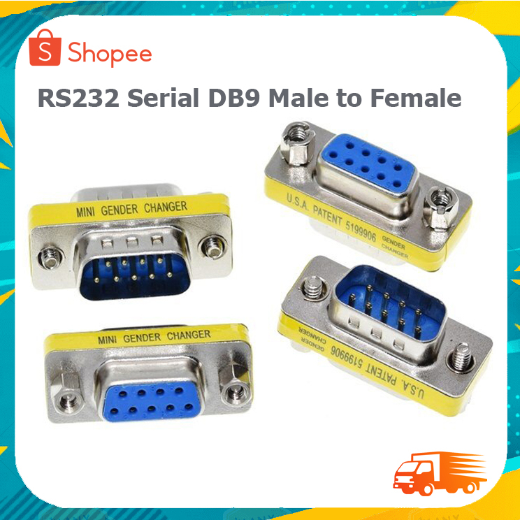 หัวแปลง Adapter Connecter DB9 หัว ผู้-เมีย RS232 Serial DB9 Male to Male หัวต่อ DB9 Female-Female