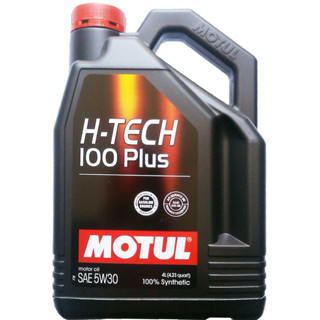 MOTUL โมตุล H-tech 100 Plus น้ำมันเครื่อง เบนซิน สังเคราะห์แท้ 5W30 10W40 4+1L.