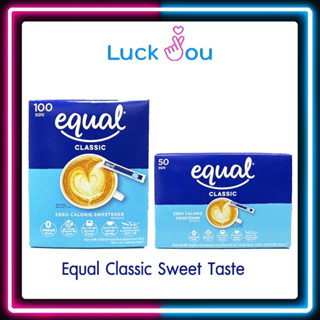 โฉมใหม่!!! Equal Classic Sweet Taste 50,100Sachets  อิควล ผลิตภัณฑ์ให้ความหวานแทนน้ำตาล  50และ100 ซอง