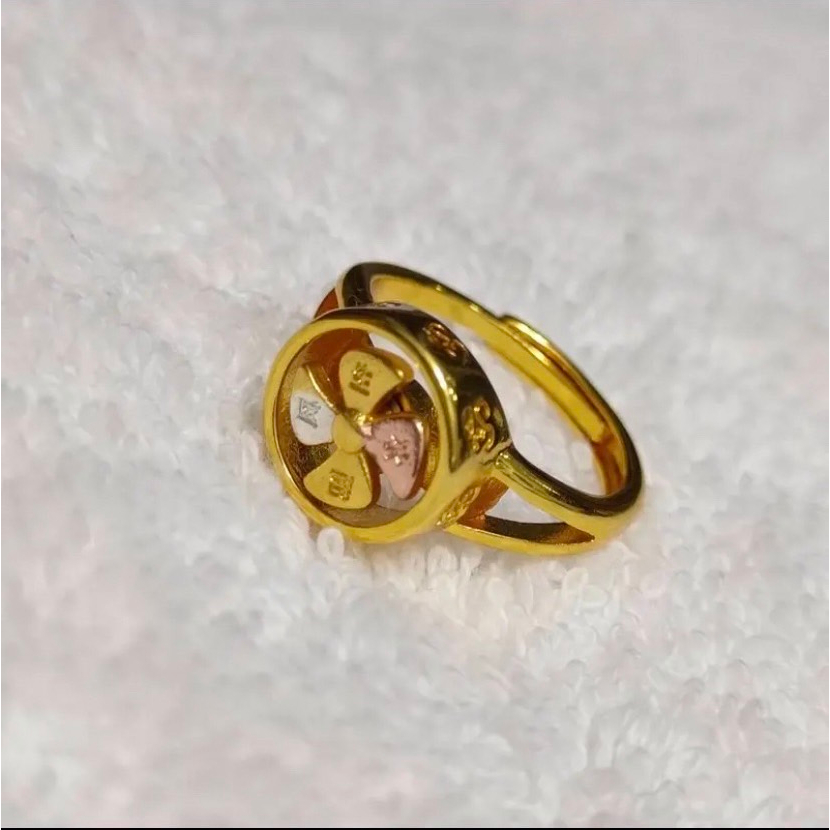 แหวนโอม พิฆเนศ แหวนกังหันแชกงหมิว ของแท้ แหวนแชกงหมิว ปลุกเสก สัญลักษณ์โอม R475 กังหันหมุนได้จริง ขนาดฟรีไซด์ปรับได้