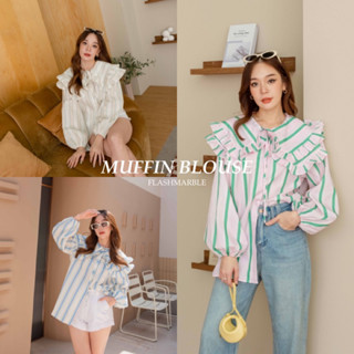 FLASHMARBLE MUFFIN BLOUSE