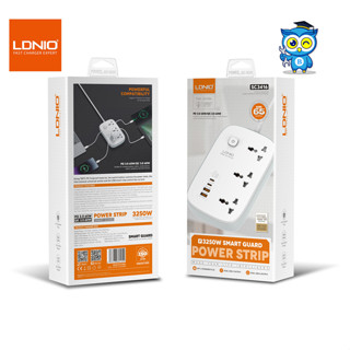 LDNIO SC3416 ปลั๊กพ่วง ปลั๊กไฟ 3Socketรองรับ65W PD3.0+60W QC3.0 Fast chargeชาร์จเร็ว กำลังไฟ 3250W-สายยาว 2เมตร SC3416