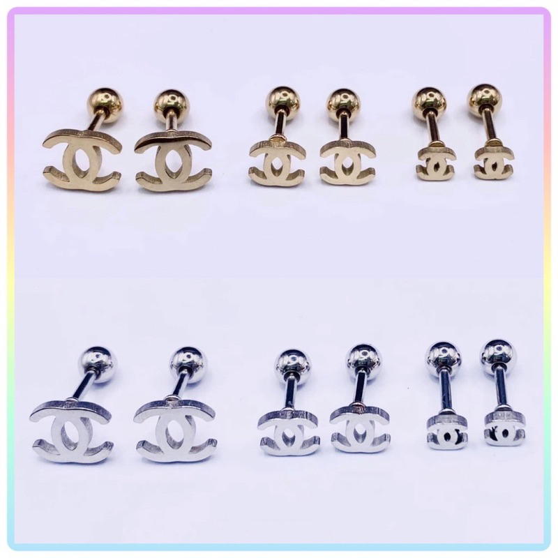 จิวหูเกาหลี วัสดุทำจาก surgical stainless steel ก้าน 1.2 mm งาน นำเข้า