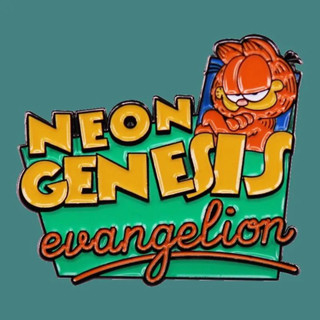 เข็มกลัด / หมุดโลหะ Garfield Neon Genesis Evangelion อีวานเกเลียน มหาสงครามวันพิพากษา 🌙⭐