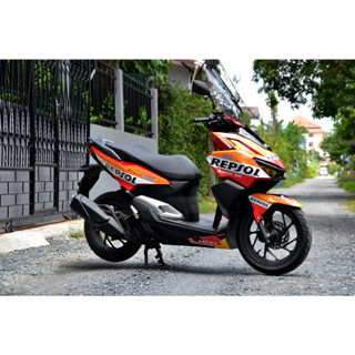 สติ๊กเกอร์แต่งลายรถ Honda Click 160 2023 ลาย Repsol