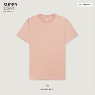 TWENTYSECOND เสื้อยืดแขนสั้น รุ่น Super Soft Cotton Tee - สีชมพู / Pastel Pink