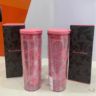 แก้ว Starbucks Pink BLACKPINK Tumbler ทัมเบลอร์สตาร์บัคส์พลาสติก  ลาย แบล็คพิงค์ ขนาด 16 ออนซ์.