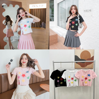 Pimpimon ♡ เสื้อยืดครอป new!! (ป้ายjarinya) พร้อมส่ง🚢