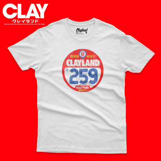 CLAY CLOTHING เสื้อยืดผู้ชาย เสื้อยืด คอกลม แขนสั้น พิมพ์ลาย 259