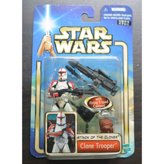 Star wars Attack of the Clones Carded Clone Trooper (Red) 3.75"