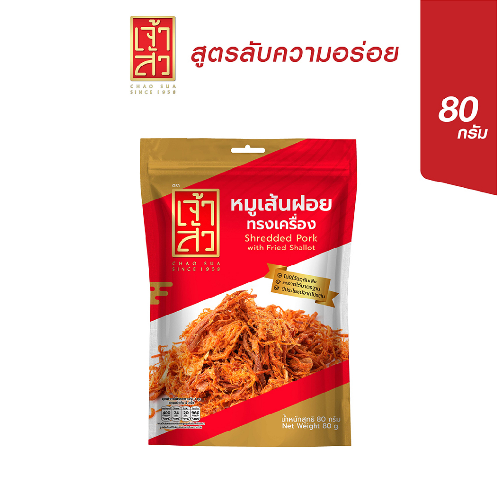 ซื้อ เจ้าสัว หมูเส้นฝอยทรงเครื่อง 80 กรัม