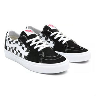 SK8 LOW (CANVAS SUEDE) - BLACK/CHECKERBOARD