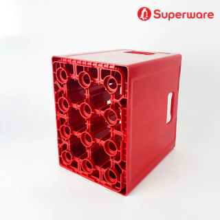 Srithai Superware ลัง พลาสติกอเนกประสงค์ ที่ใส่ของอุตสาหกรรม สำหรับใส่ ขวดน้ำ ขวดเบียร์ ของใช้ 12 ช่อง