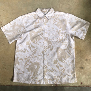 เสื้อฮาวาย Vtg.Hawaii Shirt DENVER HAYES MADE IN CHINA Sz.M 100% POLYESTER