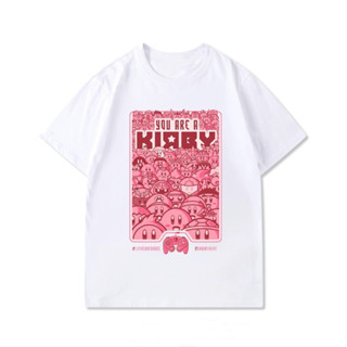 Star Kirby Nintendo เกมการ์ตูนหลวมเสื้อยืดผู้ชายและผู้หญิงผ้าฝ้ายฤดูร้อนน้ำ