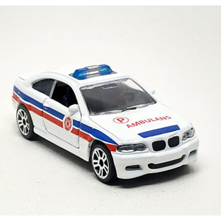 Majorette BMW M3 - Poland Police Ambulans - สีขาว ล้อ D5S /scale 1/59 (3 inches) no package