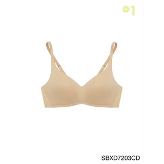 Sabina เสื้อชั้นใน Invisible Wire ไร้โครง รุ่น Perfect Bra สีเนื้อเข้ม 32B