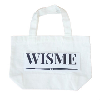 WISME กระเป๋าผ้า คล้องแขน รับน้ำหนักได้มากกว่า 5 กิโลกรัม ผ้าดิบ ซักได้