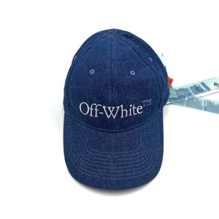 Off-White Cap หมวก หมวกแก๊ป สียีนส์ ปรับขนาดได้ ออฟไวท์ ของแท้ แบรนด์เนม unisex