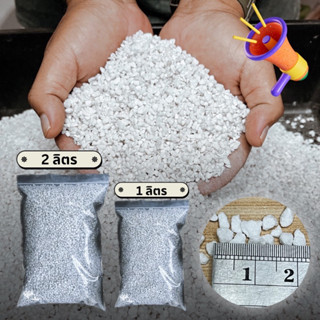 Perlite (เพอร์ไลท์) บรรจุ 1 ลิตร ขนาด 4-8 มม. ส่วนผสมดินปลูก ช่วยให้ดินโปร่ง ระบายน้ำและอากาศในดิน รากเดินดี!!!!