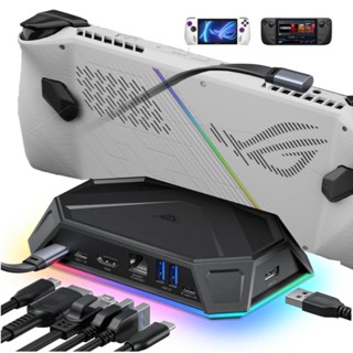 JSAUXRGB Docking Station for Rog ally ,Steam Deck HB1201 &amp; HB0801