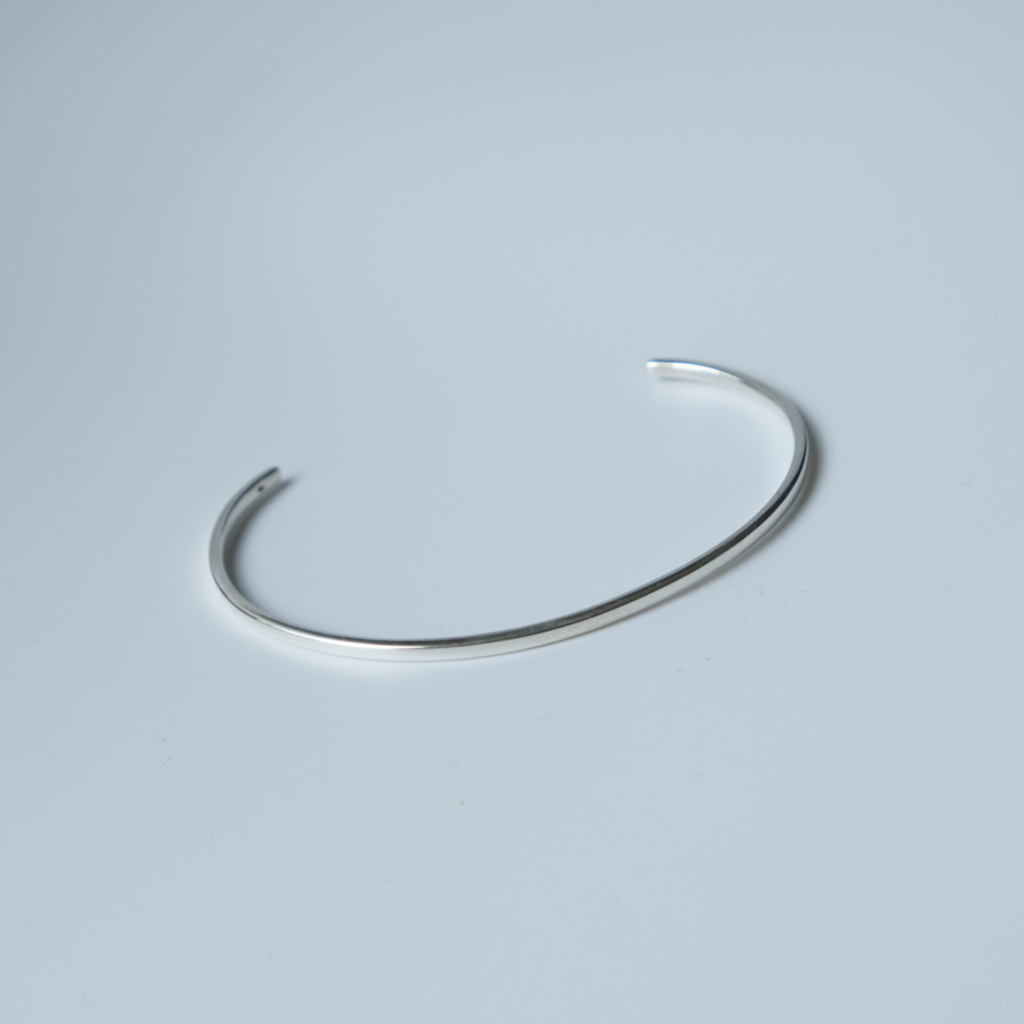 Moonsilver سوار فضة 925 مسطح C ‏3 مم — صورة 5