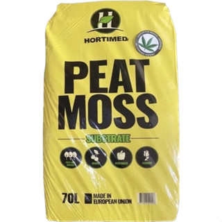 พีทมอส(Peatmoss Hortimed) ดวงตะวันเพชร 70 ลิตร (ประมาณ 15 กก.) ดินเพาะต้นกล้า