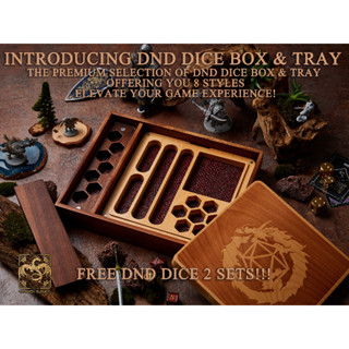 CUSTOM Decorated Faux Leather Dice Tray &amp; Dice Box Free Dice 2 sets | Dice Tray |DICETRAYSET | D&amp;D Dice